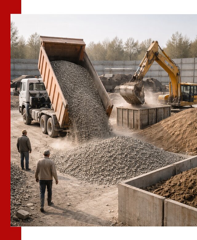 Доставка нерудных материалов с погрузкой и разгрузкой в Кандалакше