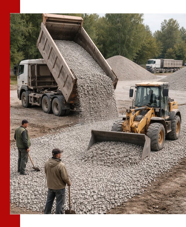 Купить гравийный щебень фракция 20-40 в Кандалакше с доставкой