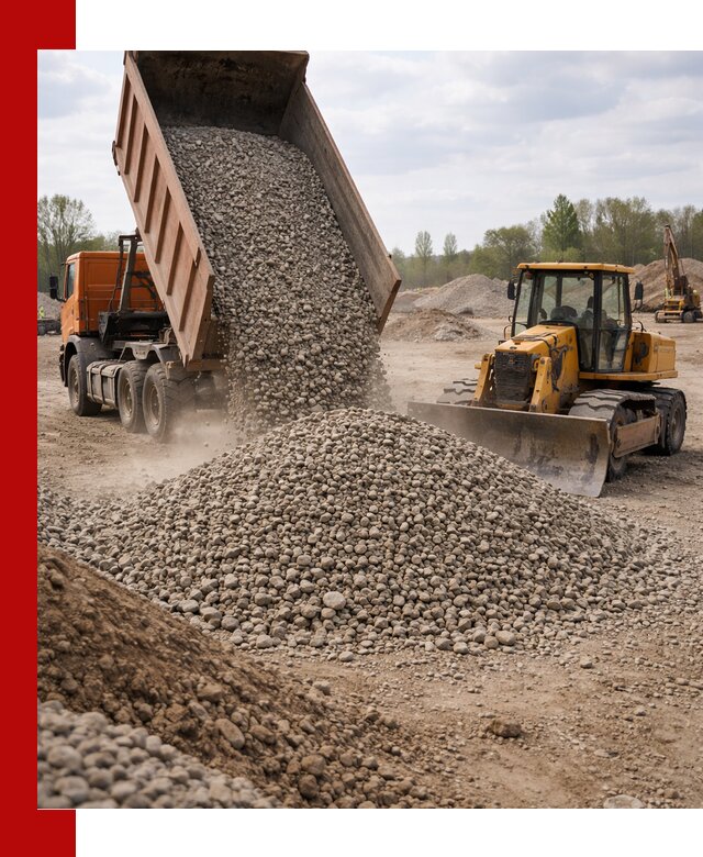 Доставка гравийного щебня фракции 40-70 в Кандалакше