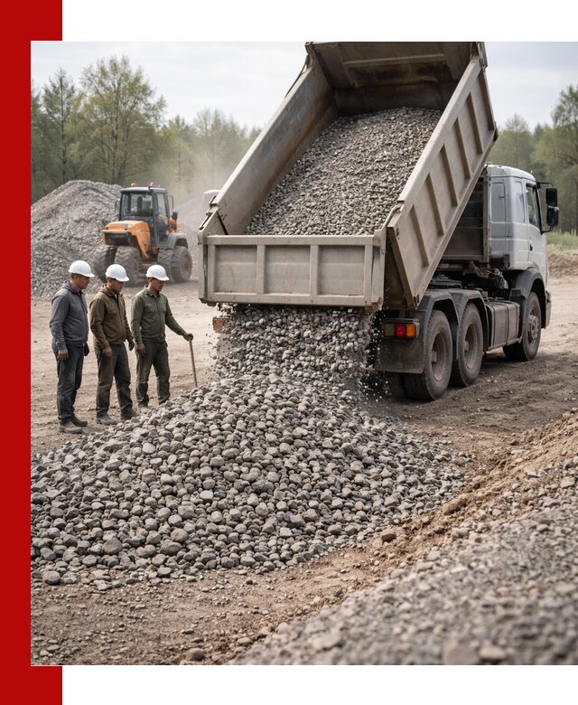 Доставка гравийного щебня фракции 70-120 в Кандалакше