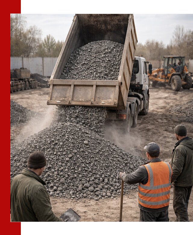 Доставка шлакового щебня в удобные сроки по выгодной цене в Кандалакше