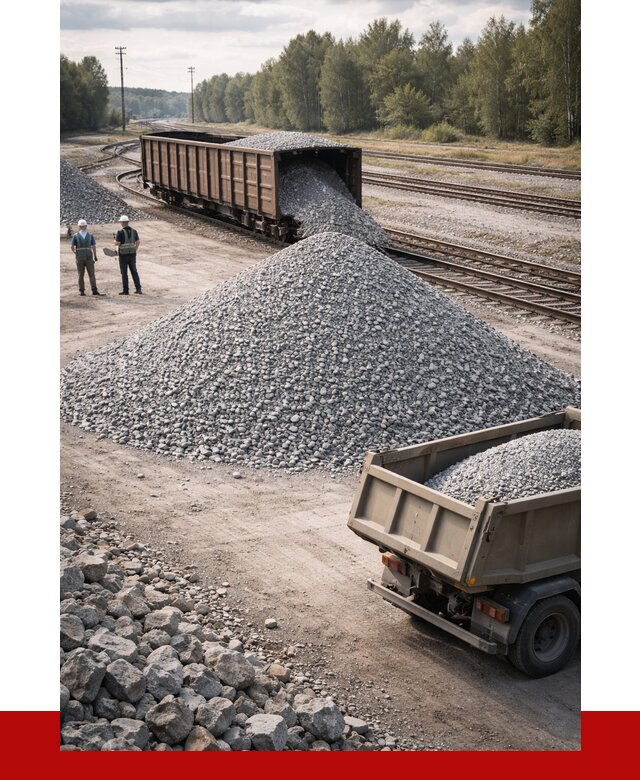 Железнодорожный щебень 20-60 в Кандалакше от 1718 р. | ПРОНЕРУДКнд