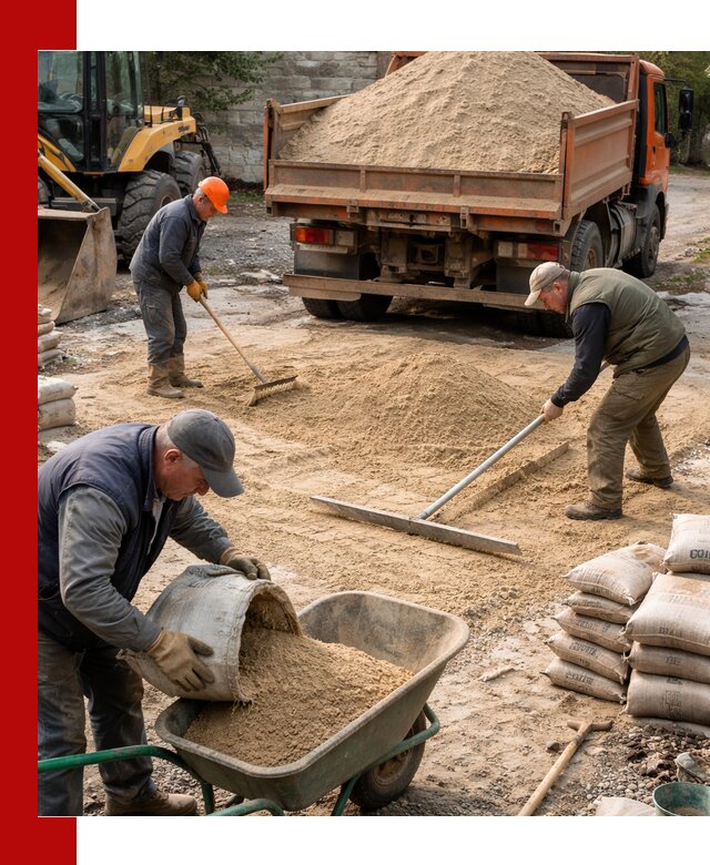 Поставка песка для стяжки в Кандалакше с быстрой доставкой