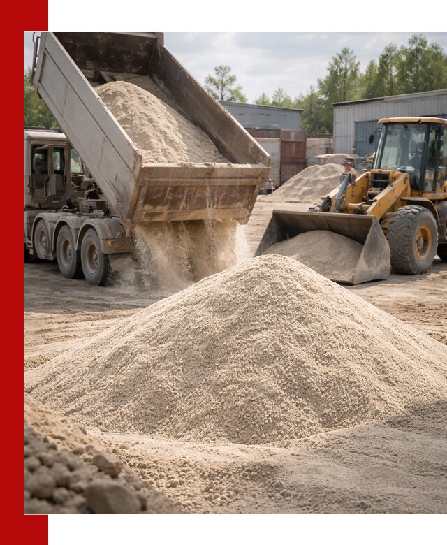 Кварцевый песок с доставкой в Кандалакше для строительных работ