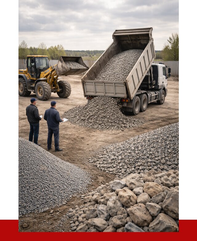 Гравий и камень с доставкой в Кандалакше от 4243 р. - ПРОНЕРУДКнд