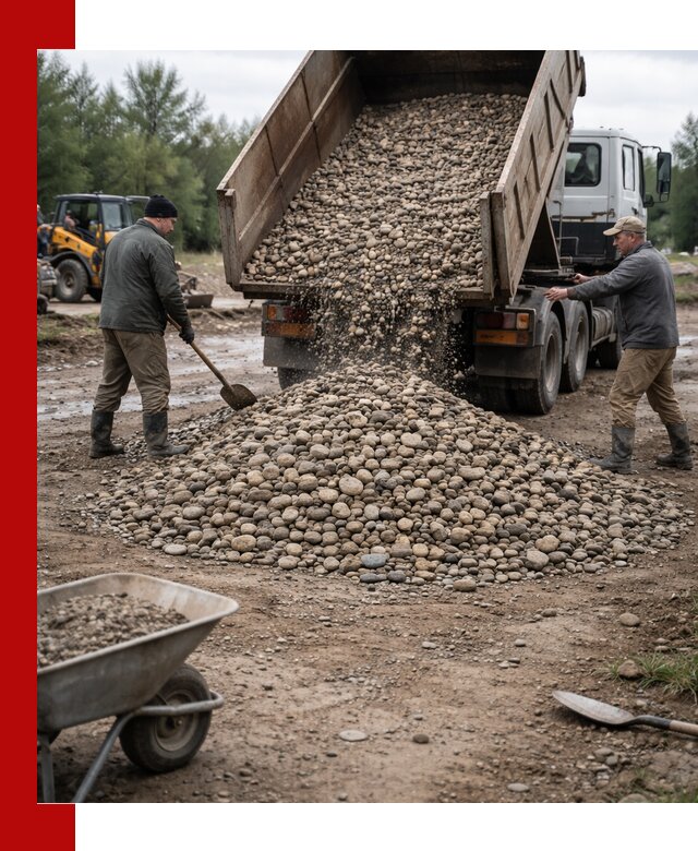 Доставка гальки речной оптом и в розницу в Кандалакше