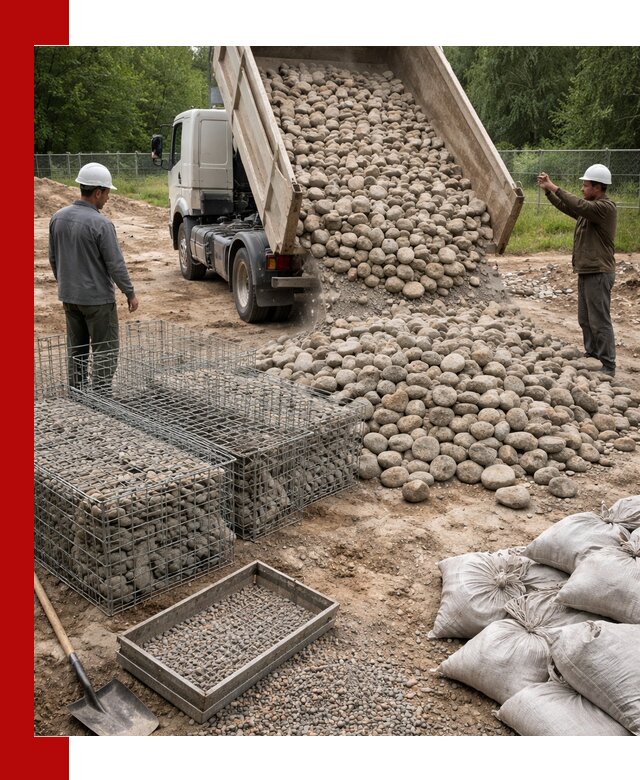 Камень для габионов фракция 70–151 в Кандалакше