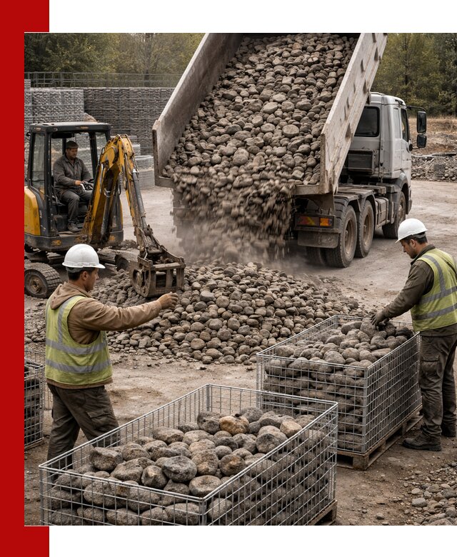 Камень для габионов фракция 100–201 в Кандалакше