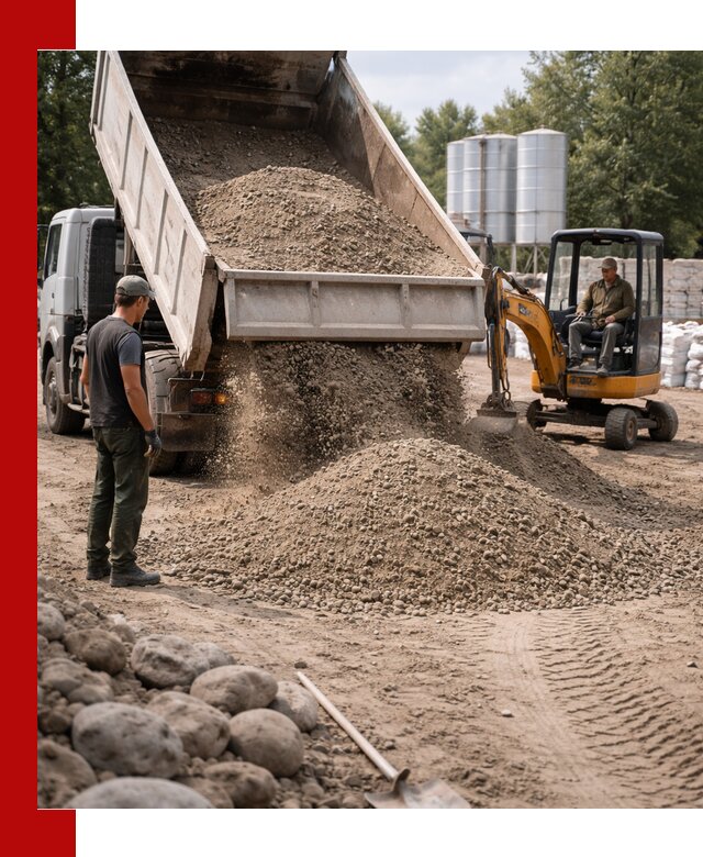 Доставка ПГС С3 в Кандалакше самосвалами и миксерами