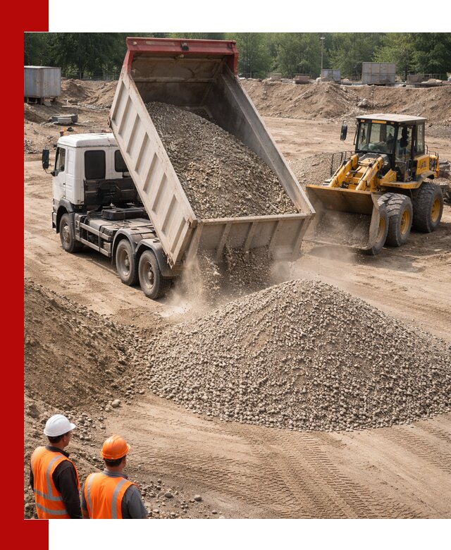Щебень с песком (ЩГПС С2) с доставкой в Кандалакше