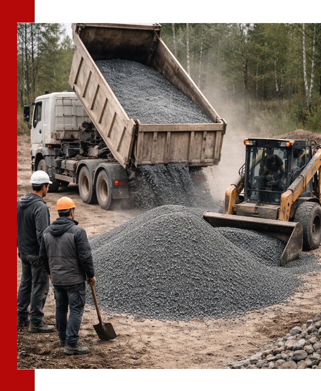 Гранитный отсев 0-5 с доставкой и разгрузкой в Кандалакше