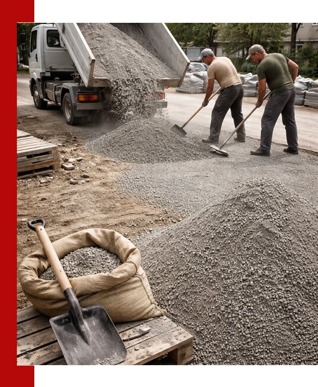 Отсев для тротуарной плитки в Кандалакше — доставка и укладка