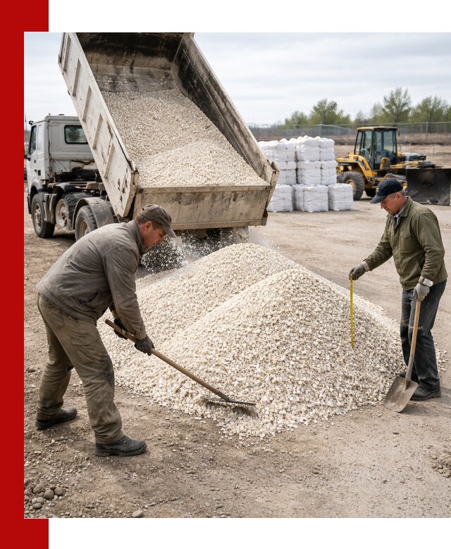 Мраморная крошка с доставкой и разгрузкой в Кандалакше