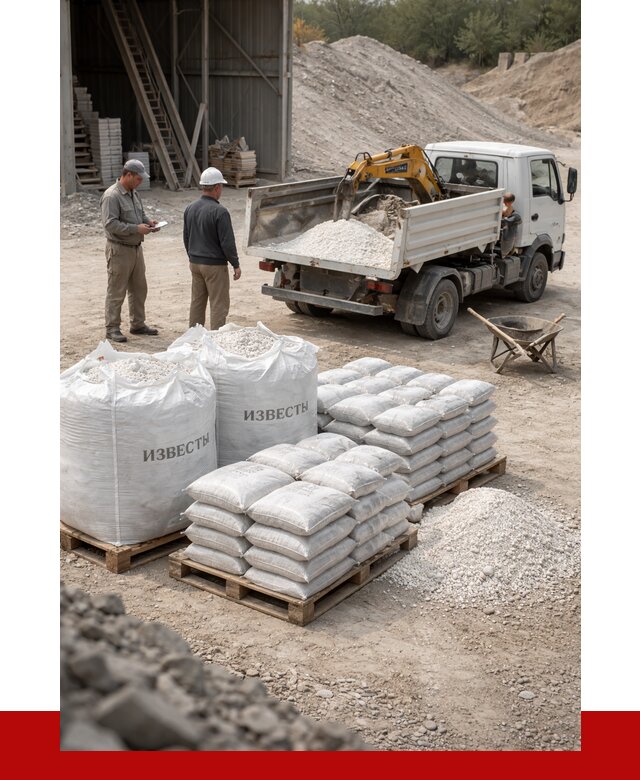 Известь строительная в Кандалакше с доставкой от 4243 р. | ПРОНЕРУДКнд