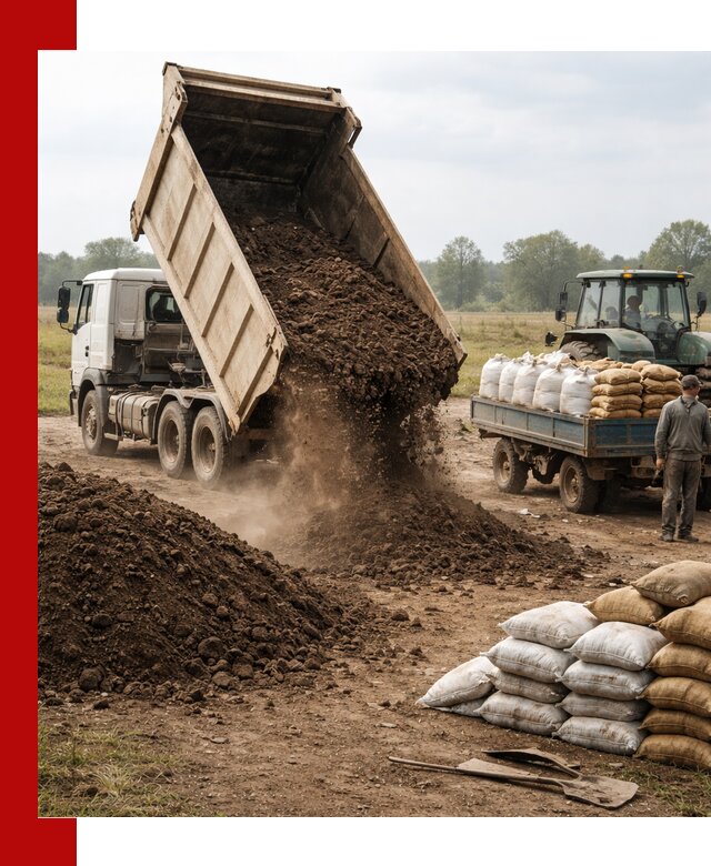 Доставка грунта и удобрений оптом в Кандалакше для сельхоз и строительства