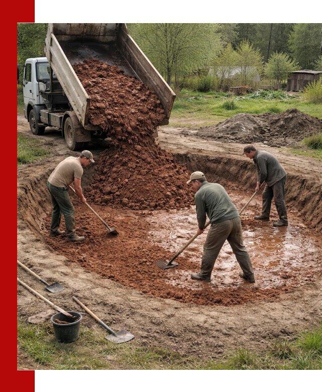 Купить качественную глину для пруда в Кандалакше
