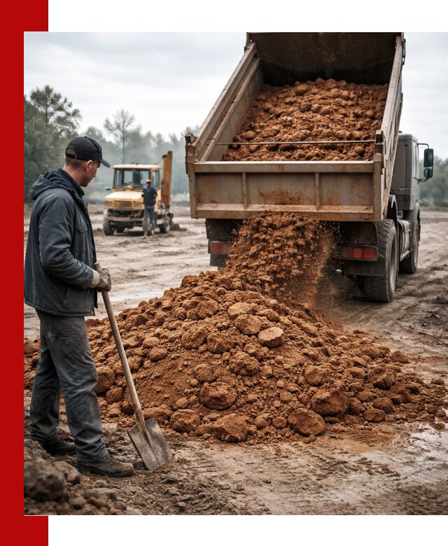 Глина для засыпки в Кандалакше с доставкой самосвалами