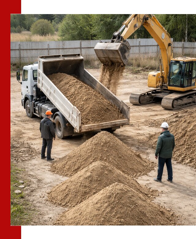 Доставка супеси вагонными и автопартиями в Кандалакше