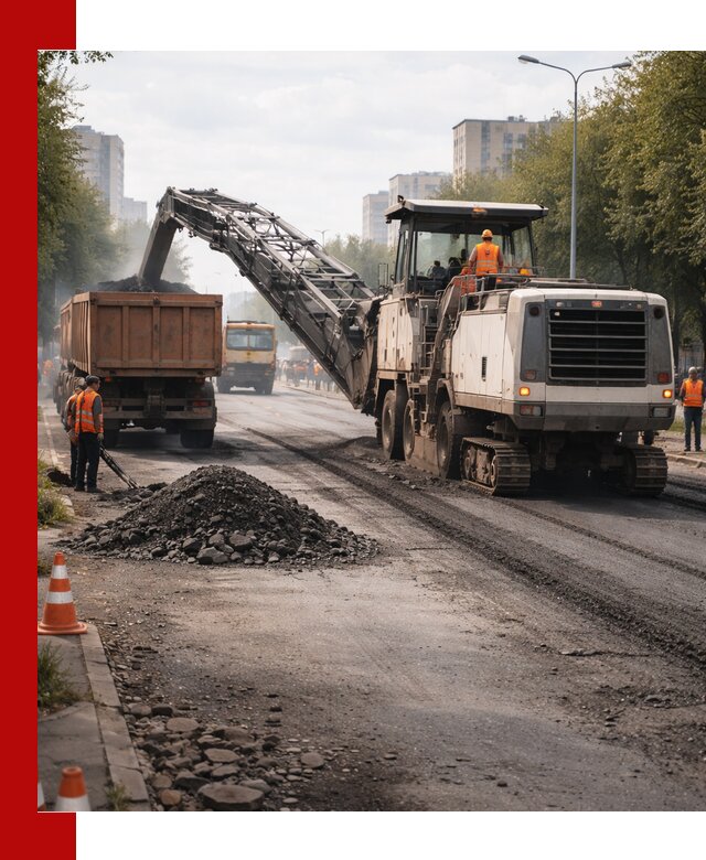 Фрезерованный асфальт в Кандалакше — удаление и вывоз старого покрытия