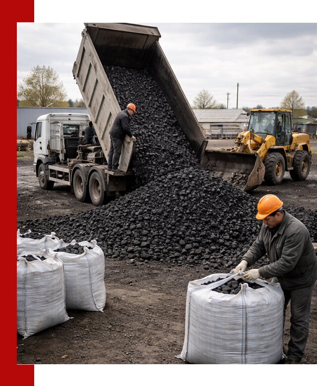 Доставка каменного угля в Кандалакше оптом и в розницу