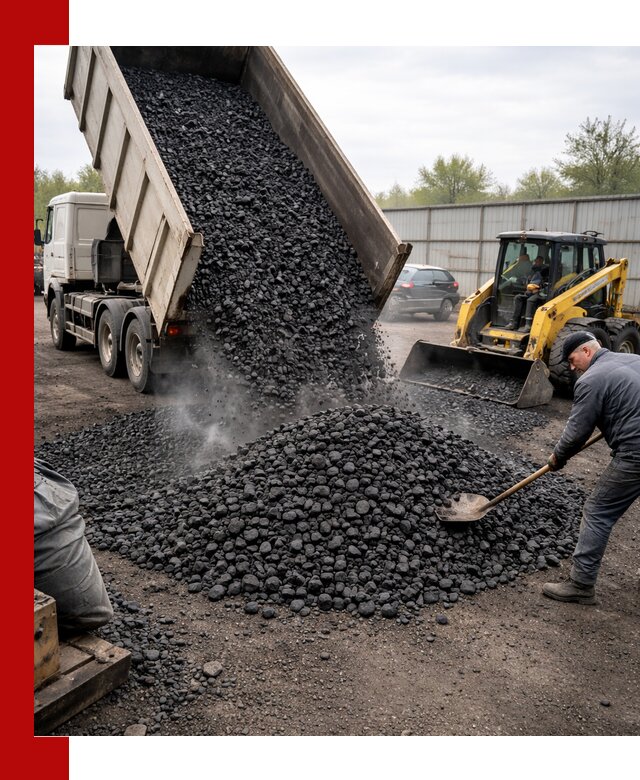Доставка угля орех в Кандалакше оптом и в розницу