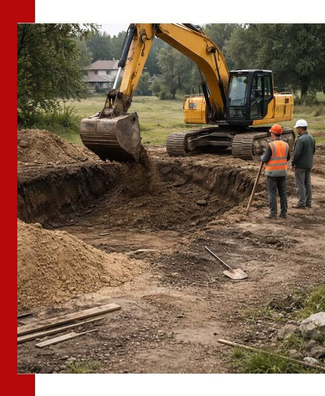 Рытье котлована под фундамент в Кандалакше (быстро и недорого)