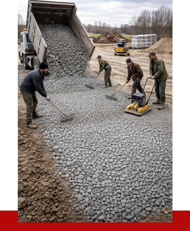 Устройство щебеночной подушки в Кандалакше от 4546 р. ПРОНЕРУДКнд