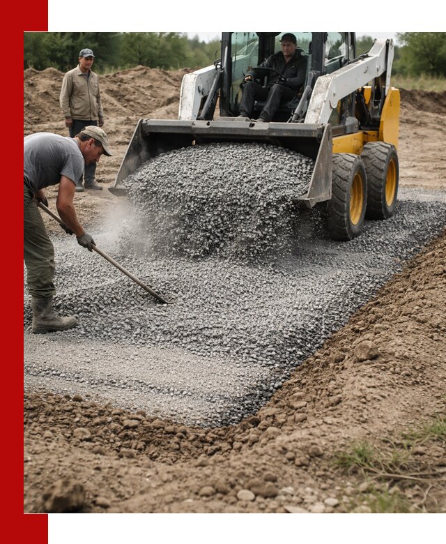 Устройство щебеночной подушки в Кандалакше для дорог и фундаментов